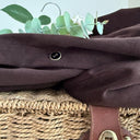 Robe Yuna - Velours milleraies chocolat - Quintessence