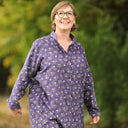 Robe Yuna - Velours milleraies Éclats de myosotis - Quintessence