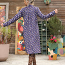 Robe Yuna - Velours milleraies Éclats de myosotis - Quintessence