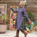 Robe Yuna - Velours milleraies Éclats de myosotis - Quintessence