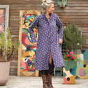 Robe Yuna - Velours milleraies Éclats de myosotis - Quintessence