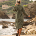 Robe Yuna - velours milleraies kaki - Quintessence