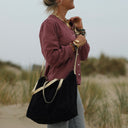 Sac Lisière – Cuir noir & reflets irisés - Quintessence