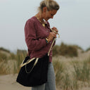 Sac Lisière – Cuir noir & reflets irisés - Quintessence