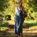 Salopette Isaure - velours côtelé bleu officier - Quintessence