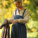 Salopette Isaure - velours côtelé bleu officier - Quintessence