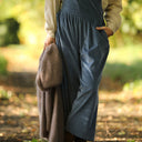 Salopette Isaure - velours côtelé bleu officier - Quintessence