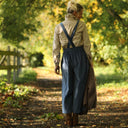 Salopette Isaure - velours côtelé bleu officier - Quintessence