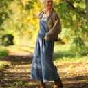 Salopette Isaure - velours côtelé bleu officier - Quintessence