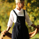 Salopette Isaure - velours côtelé marine - Quintessence