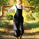 Salopette Isaure - velours côtelé marine - Quintessence