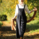 Salopette Isaure - velours côtelé marine - Quintessence