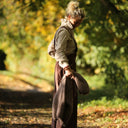 Salopette Isaure - velours milleraies moka - Quintessence