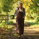 Salopette Isaure - velours milleraies moka - Quintessence