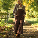 Salopette Isaure - velours milleraies moka - Quintessence