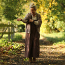 Salopette Isaure - velours milleraies moka - Quintessence