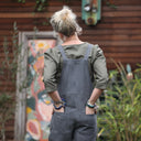 Salopette Mariette en jean gris - Quintessence