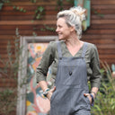 Salopette Mariette en jean gris - Quintessence