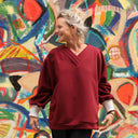 Sweat Ferdinand - cerise noire - version longue - Quintessence