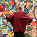 Sweat Ferdinand - cerise noire - version longue - Quintessence