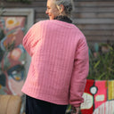 Sweat Gustave - double gaze de coton matelassé rose gourmand - Quintessence