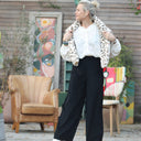 Sweat Gustave - matelassé en double gaze de coton léo ivoire camel - Quintessence