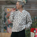 Sweat Gustave - matelassé en double gaze de coton léo ivoire camel - Quintessence