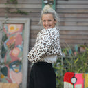 Sweat Gustave - matelassé en double gaze de coton léo ivoire camel - Quintessence