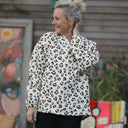 Sweat Gustave - matelassé en double gaze de coton léo ivoire camel - Quintessence