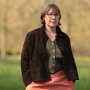 Veste Aïda - Cuir suédé chocolat - Quintessence