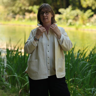 Veste Garance — Jacquard Ivoire doré