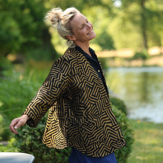 Veste Garance — Jacquard Labyrinthe Solaire