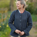 Veste Nathalie bleu marine pailleté | Fabriqué en France | Quintessence