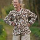 Veste Nathalie Jacquard “Herbier mordoré” | Fabriqué en France | Quintessence