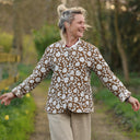 Veste Nathalie – Jacquard “Herbier mordoré” - Quintessence