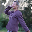 Veste Nathalie prune pailleté | Quintessence