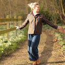 Veste Solveig Jacquard “Rayure Fauve” | Quintessence