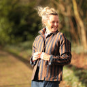 Veste Solveig Jacquard “Rayure Fauve” | Fabriqué en France | Quintessence