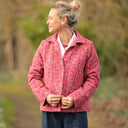 Veste Solveig Jacquard “Roseraie Framboise” | Quintessence