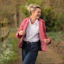 Veste Solveig Jacquard “Roseraie Framboise” | Quintessence