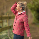 Veste Solveig Jacquard “Roseraie Framboise” | Quintessence