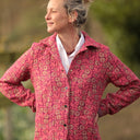 Veste Solveig Jacquard “Roseraie Framboise” | Quintessence