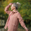 Veste Véga - nid d'abeille terre cuite rosée - Quintessence