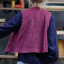 Veston Jean - Velours côtelé framboise - Quintessence