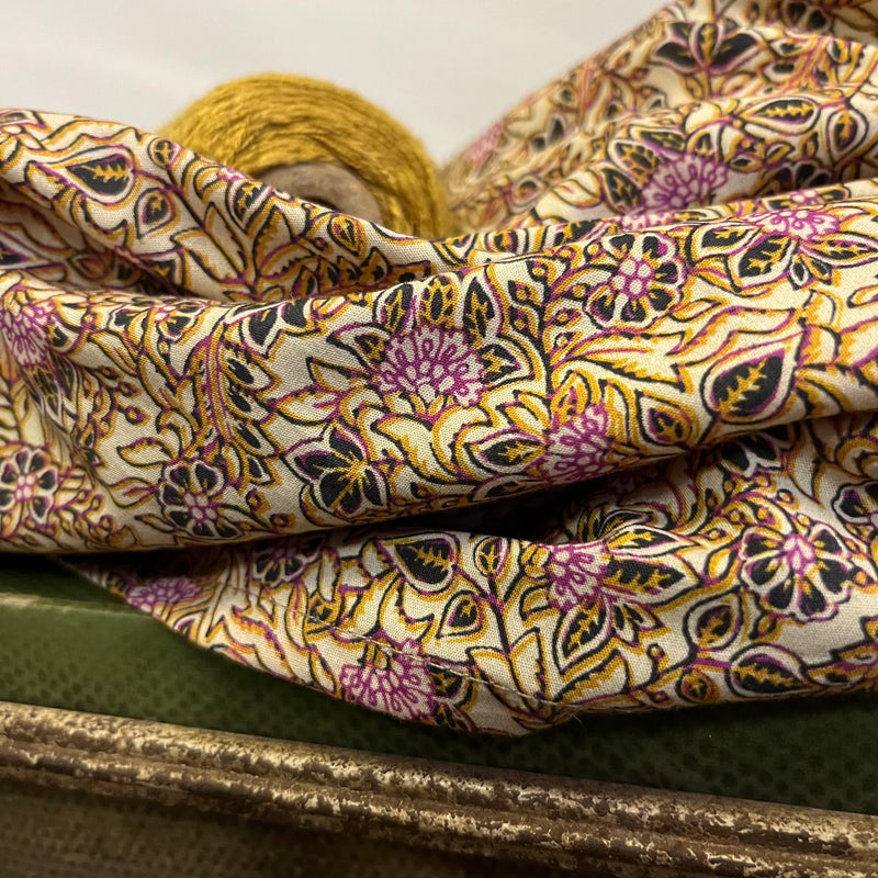 Robe Nola - popeline de coton fleurs du Sahara