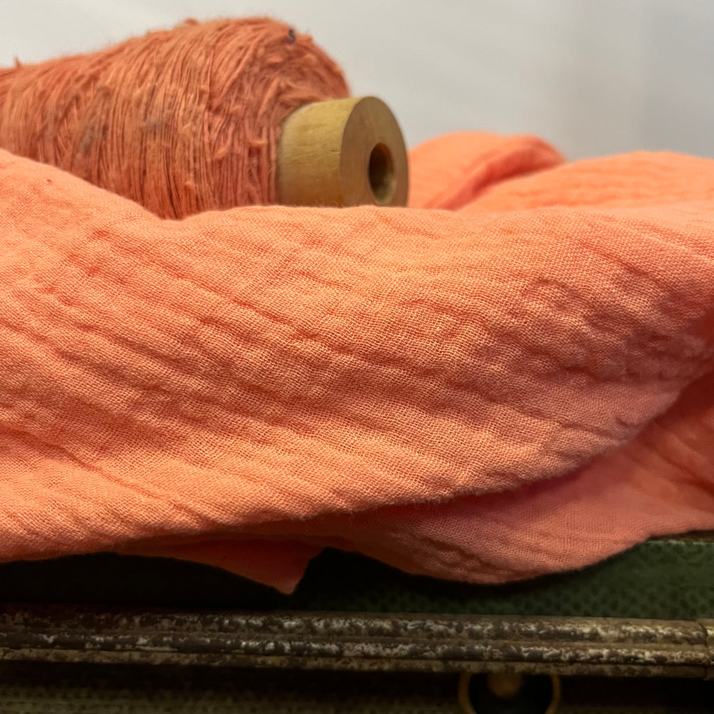 Robe Nola - double gaze de coton corail
