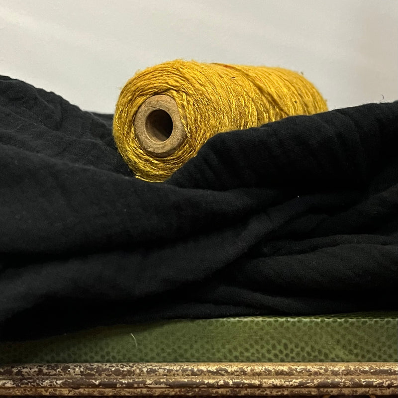 Robe Nola - double gaze de coton noire