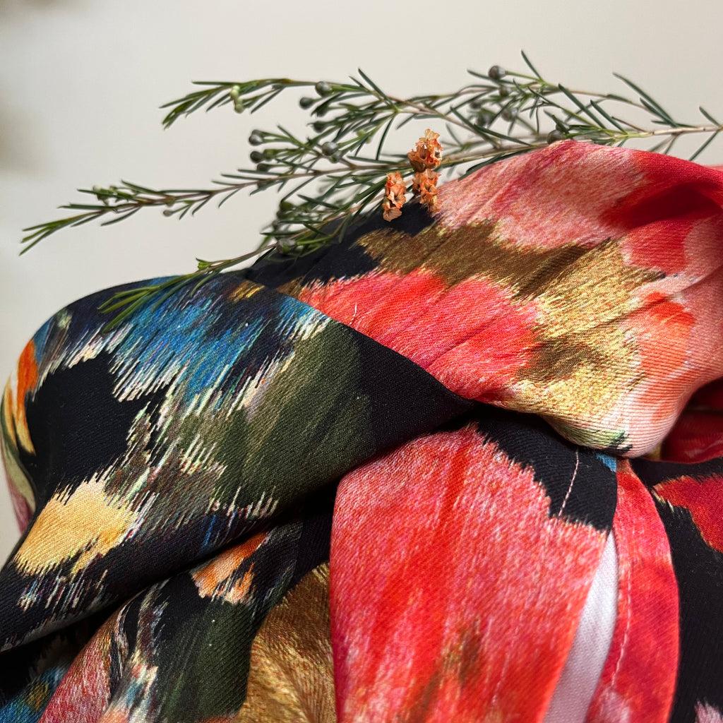 Robe Nola - coton/viscose fleurs de minuit