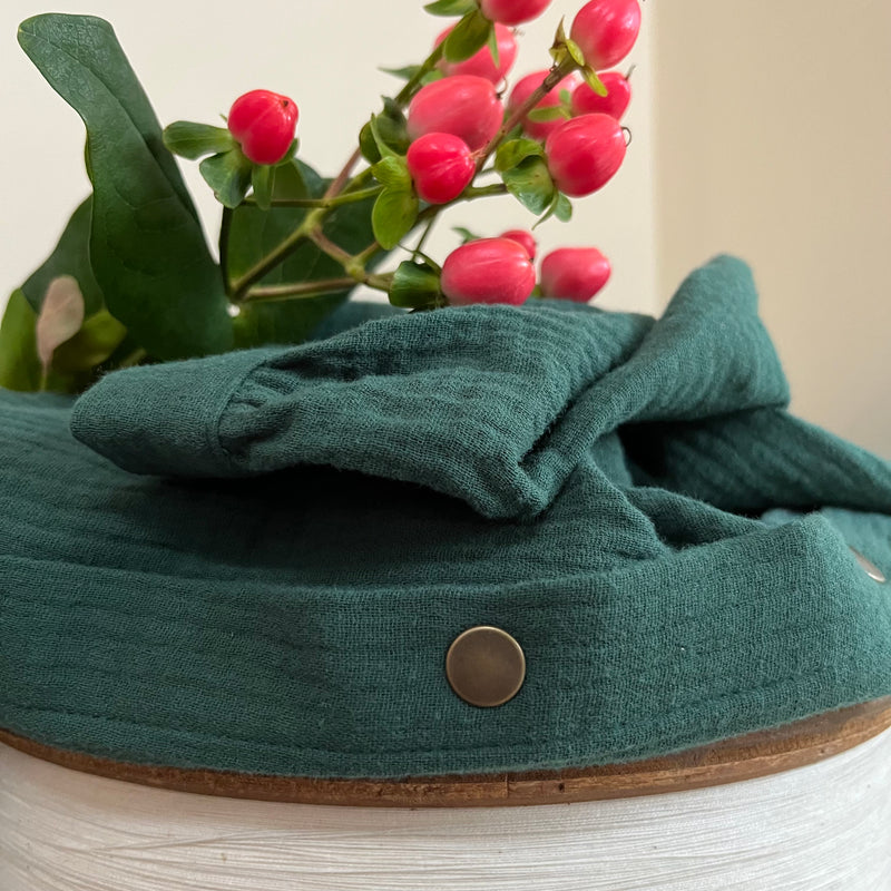 Robe Ondine - double gaze de coton vert anglais