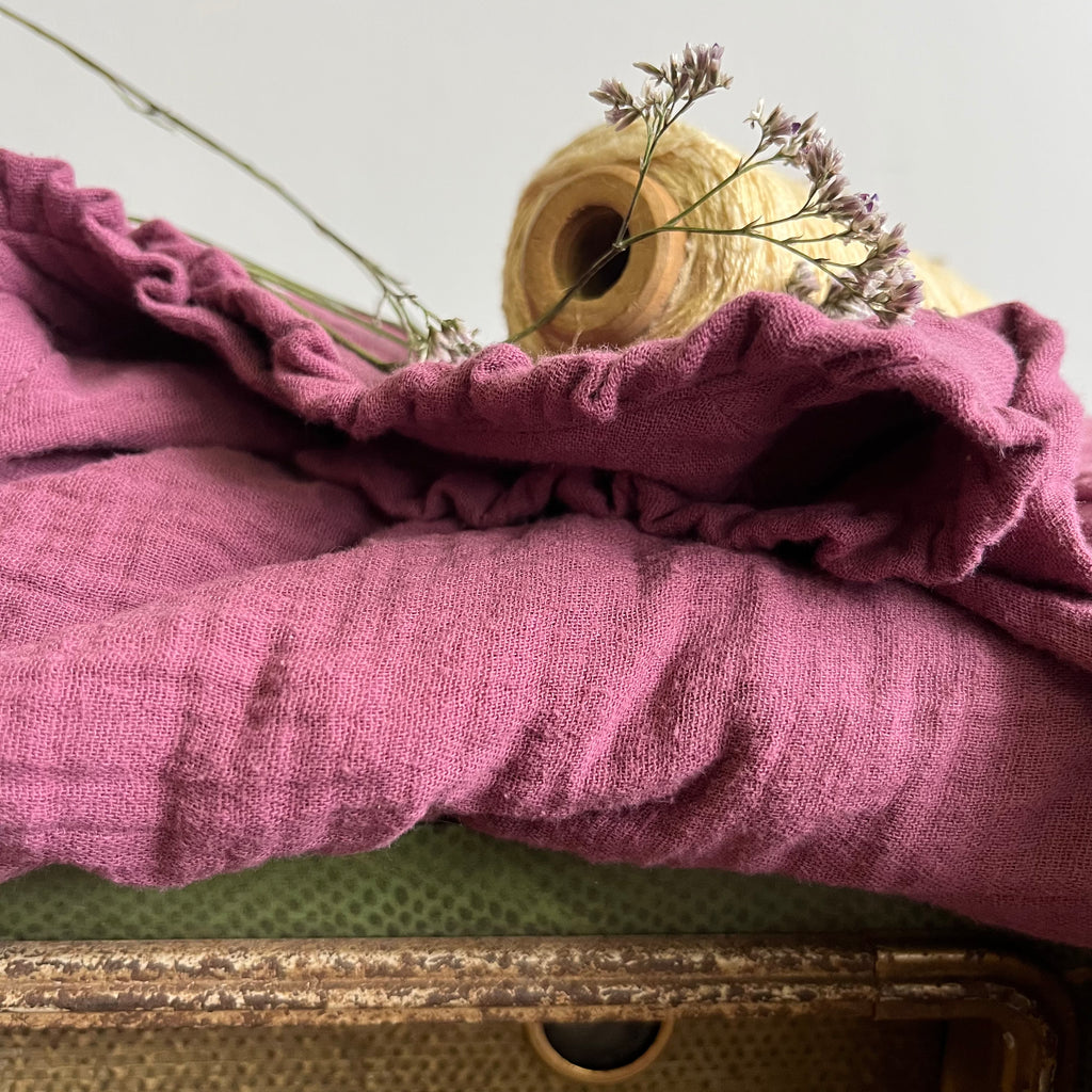 Robe Aline - double gaze de coton lilas